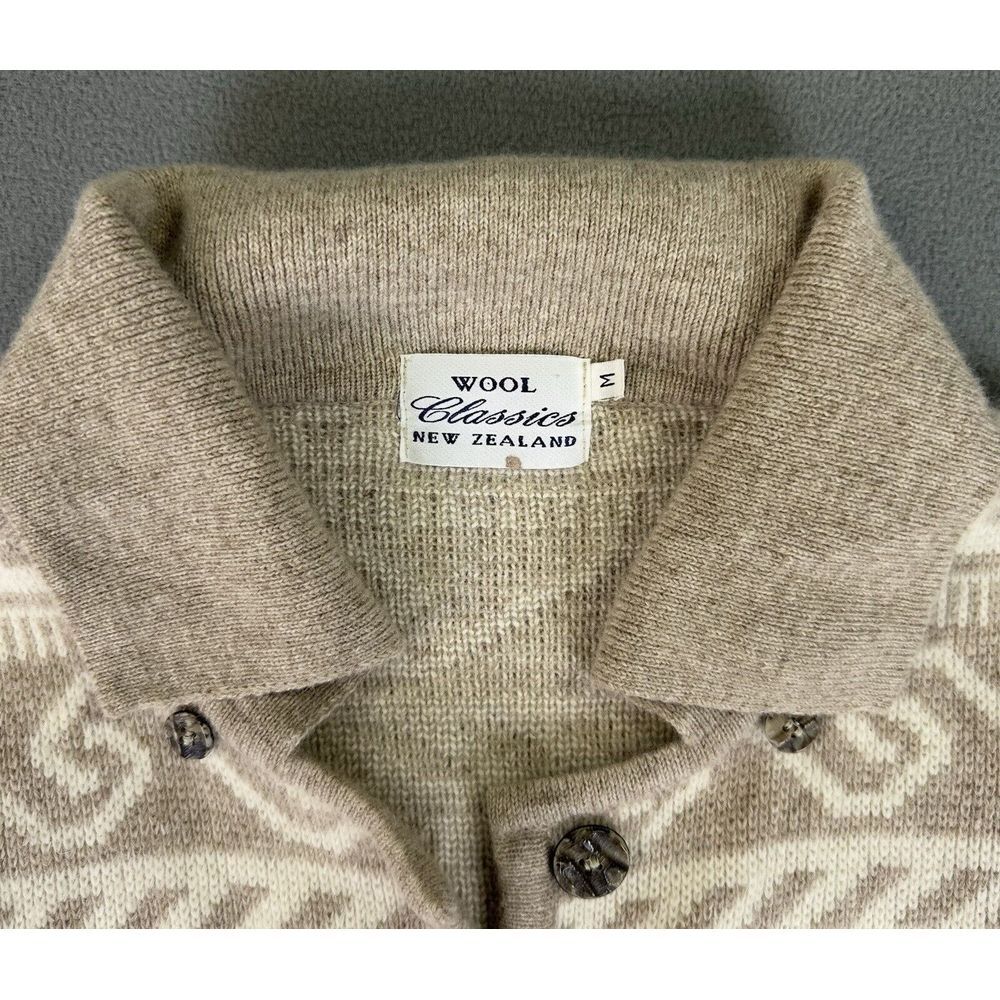 Women's Beige Patterned Cardigan - Picture 5 of 9